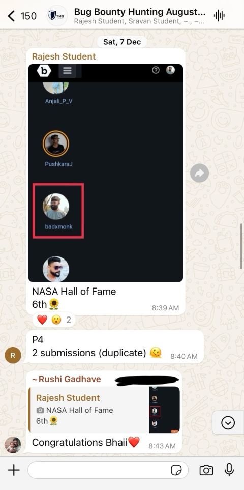 TMG Security student Rajesh Bhandekar: NASA Hall of Fame